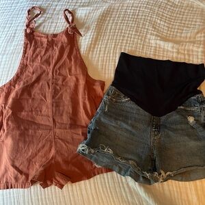 Summer maternity bundle - romper and shorts